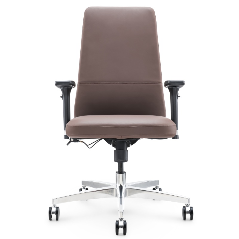 Silla de oficina de cuero ergonómico S02B - Premium Comfort & Support para el trabajo en el hogar o la oficina