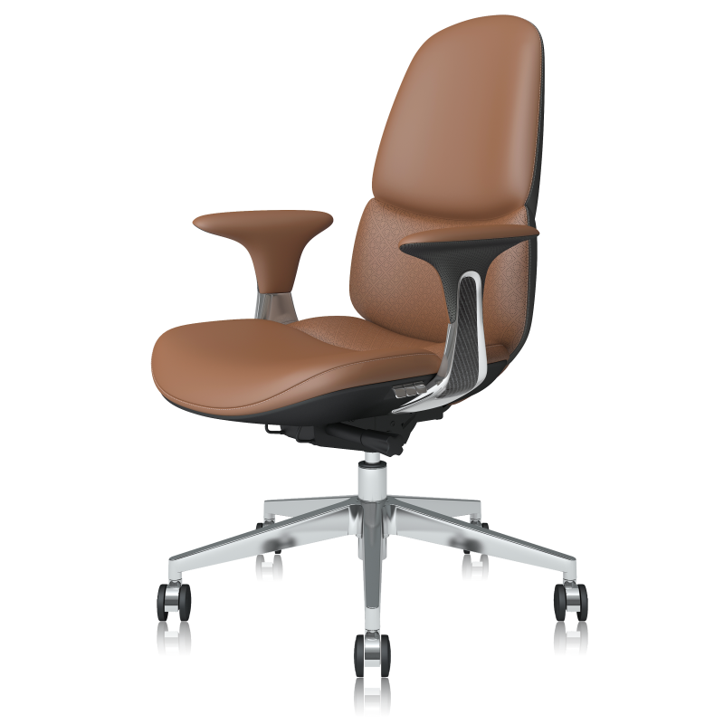 S03B Silla de oficina de cuero ergonómico en pleno espalda: el estilo se encuentra con la comodidad