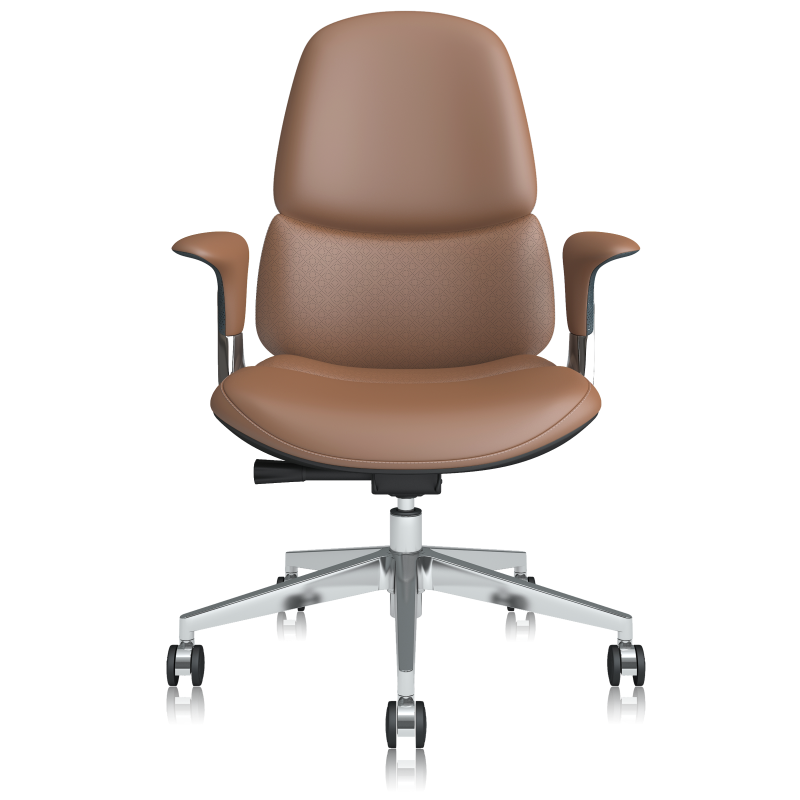 S03B Silla de oficina de cuero ergonómico en pleno espalda: el estilo se encuentra con la comodidad