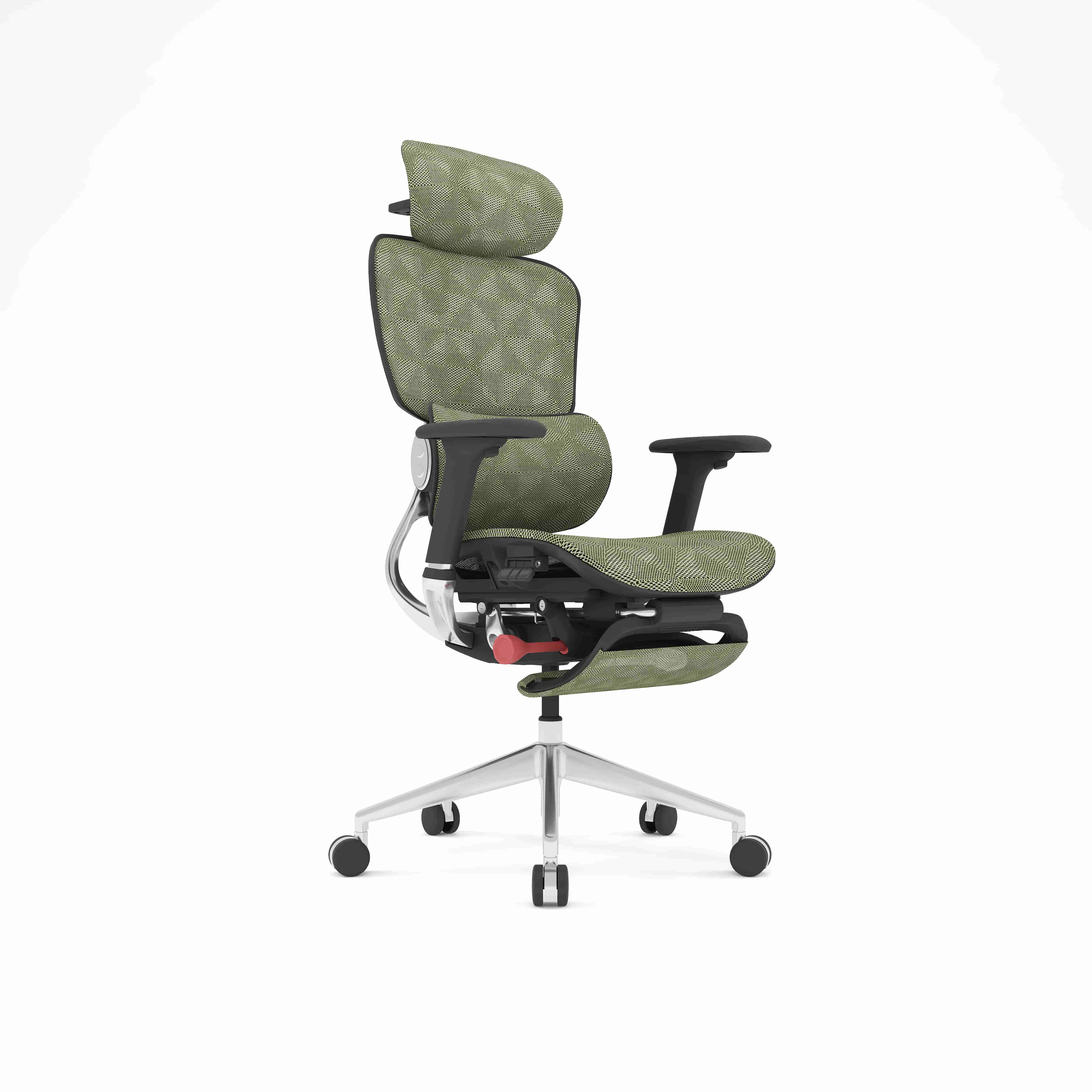 Cushioned Lumbar Mesh Chair with Footrest Option – BD 122